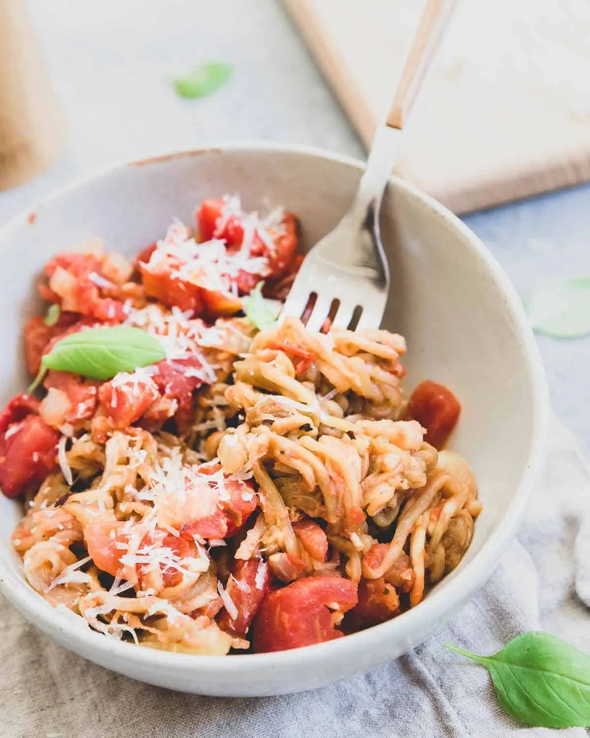 Tomato Basil Eggplant Noodles