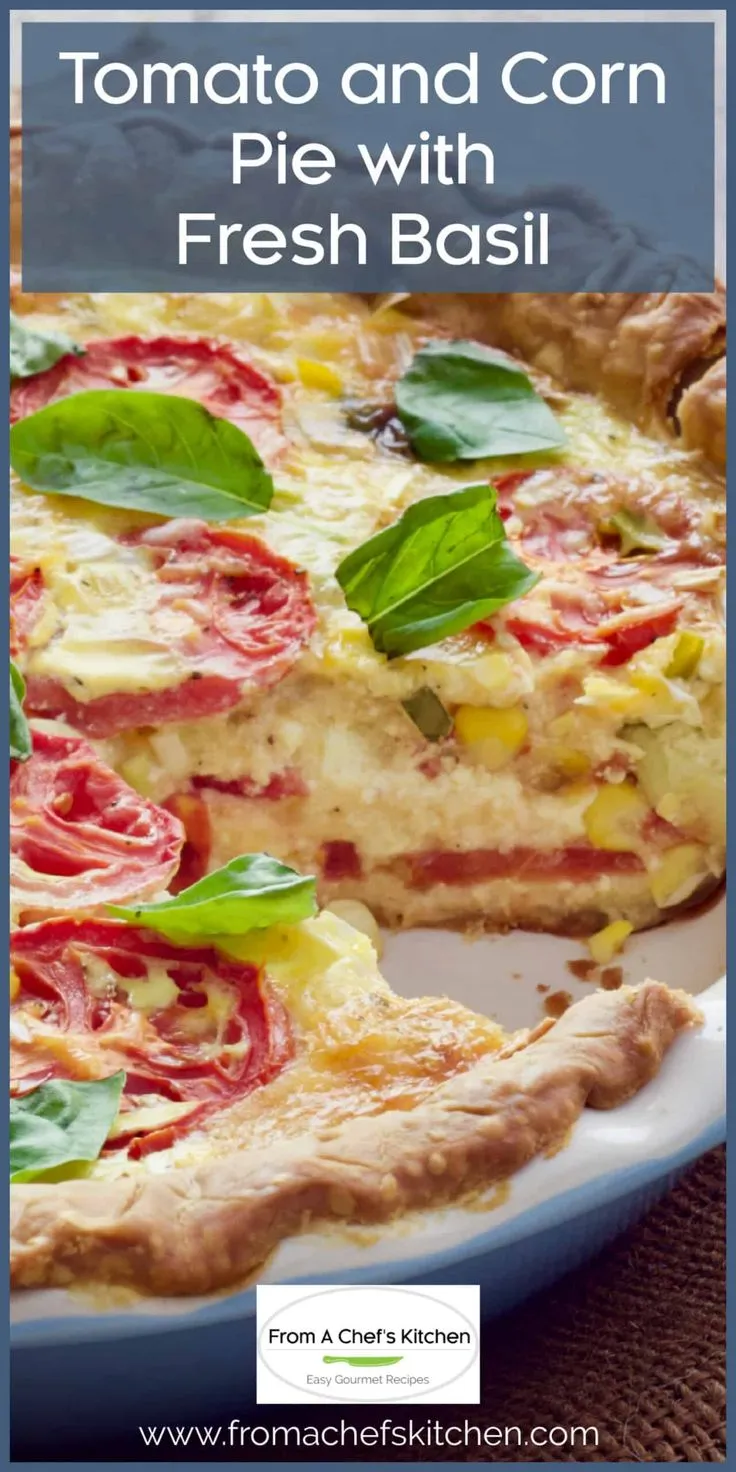 Tomato and Corn Pie with Fresh Basil