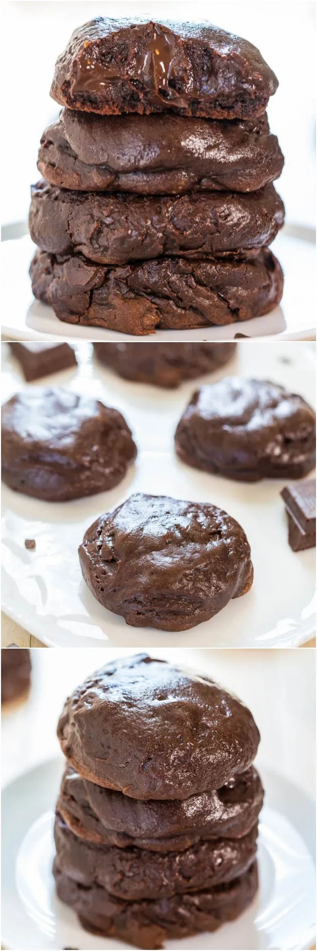 Triple Chocolate Brownie Batter Cookies
