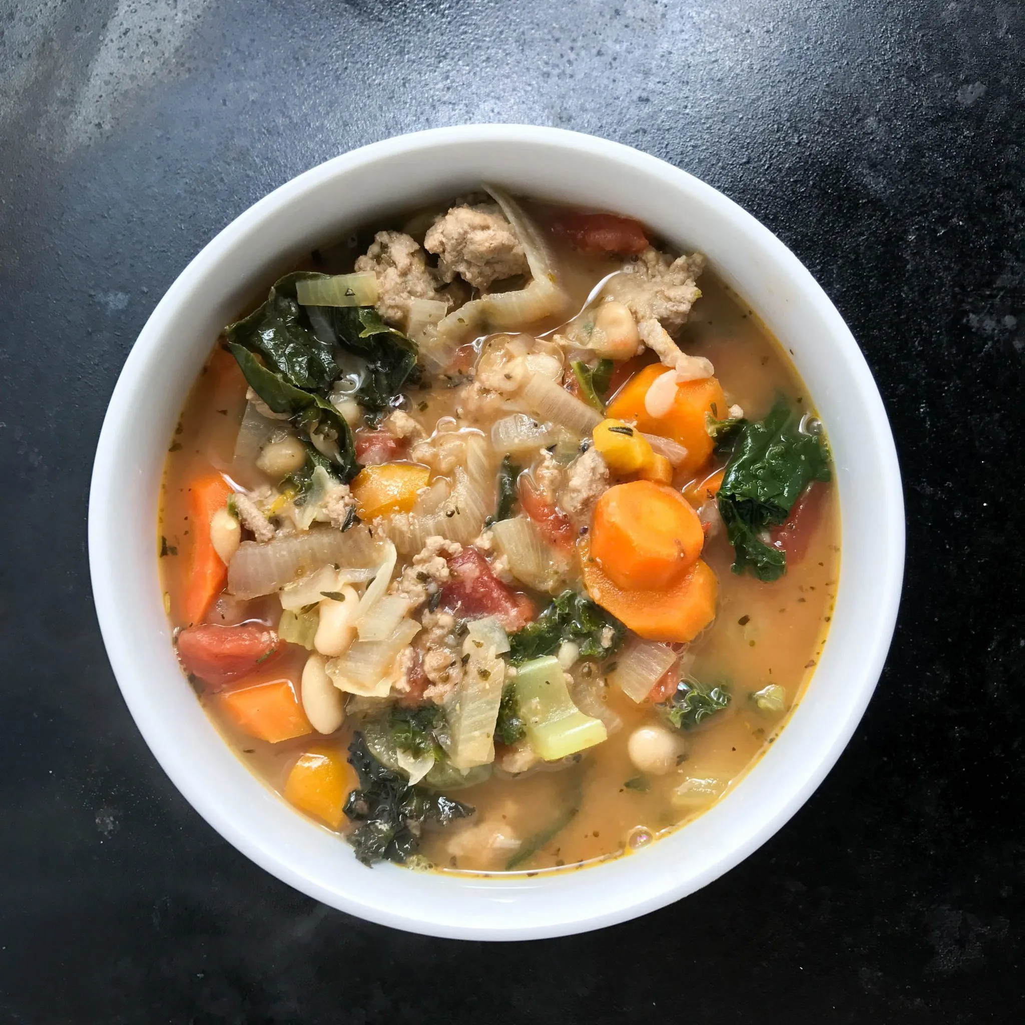 Turkey White Bean Soup with Kale