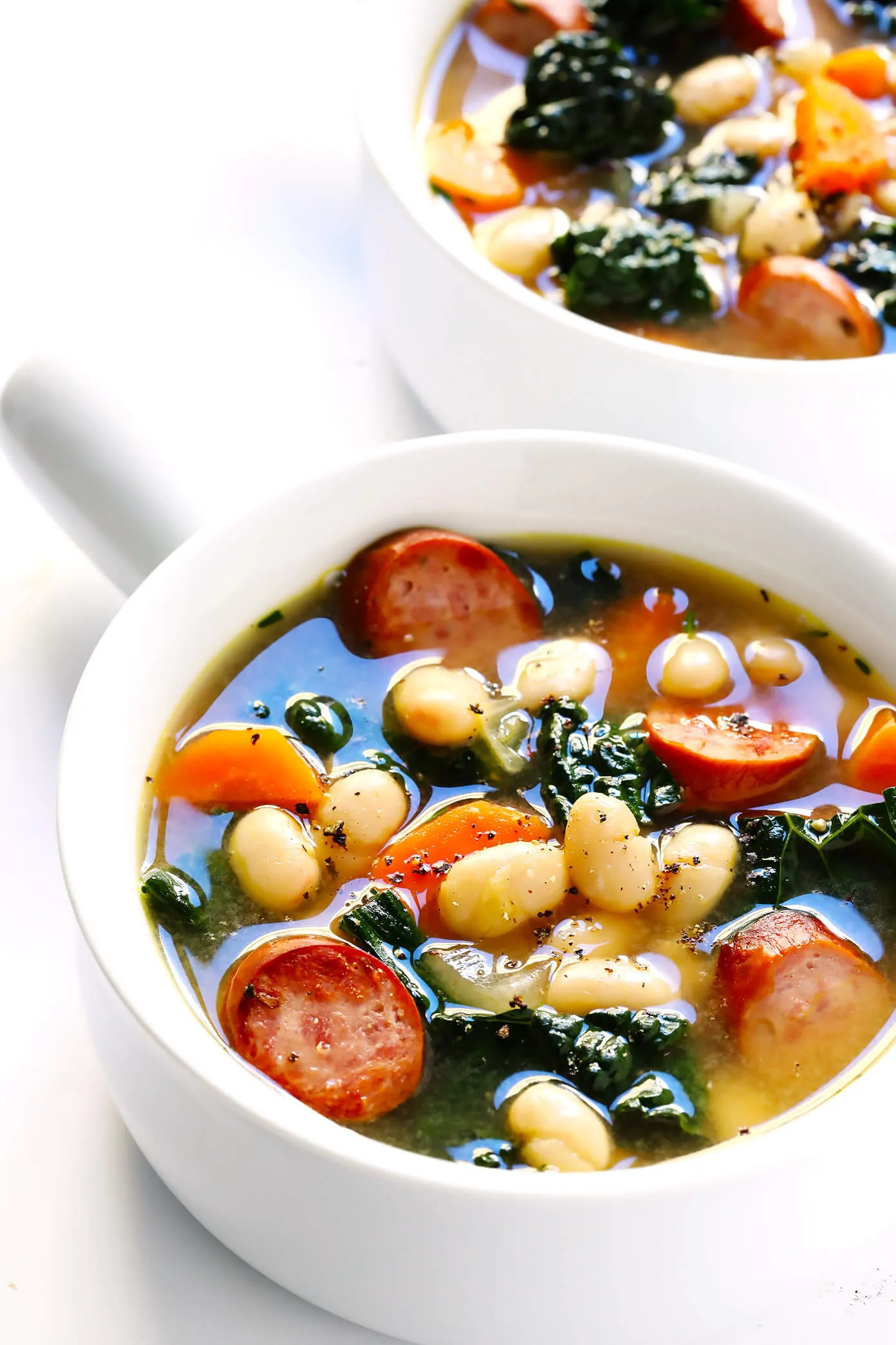 Tuscan White Bean Sausage Kale Soup