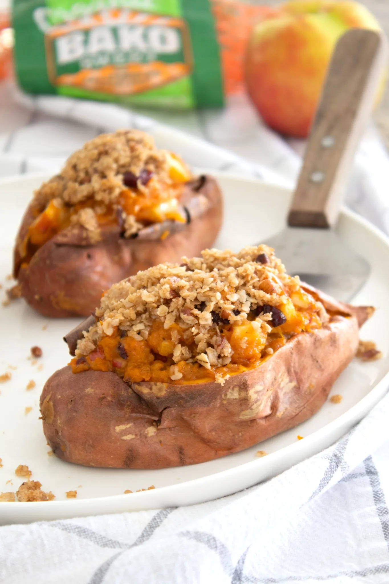 Twice Baked Stuffed Sweet Potatoes with Macadamia Ricotta
