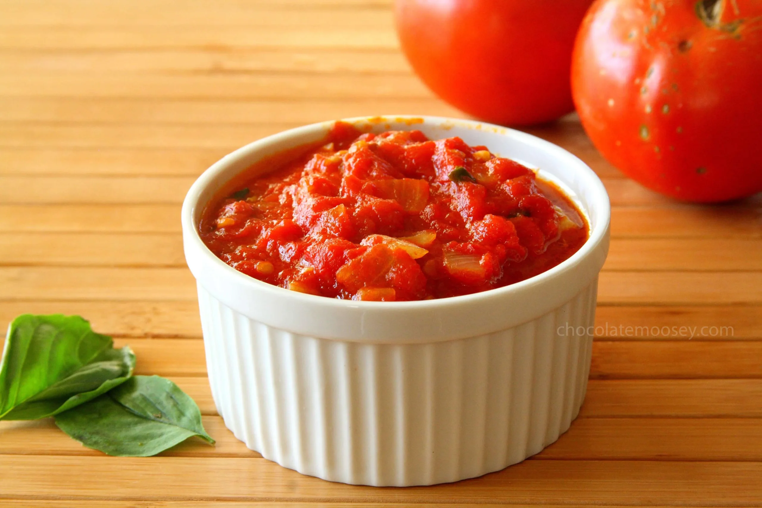 Two Minute Fresh Tomato and Basil Sauce