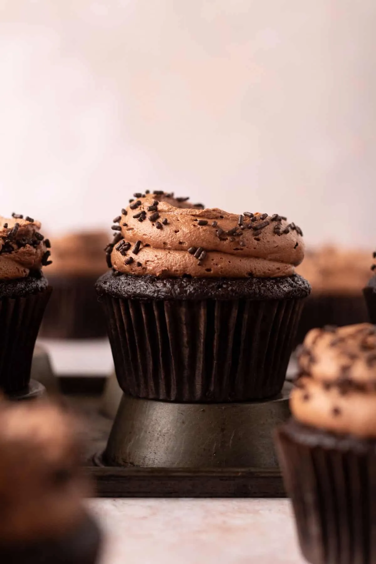 Upside Down Chocolate Cupcakes