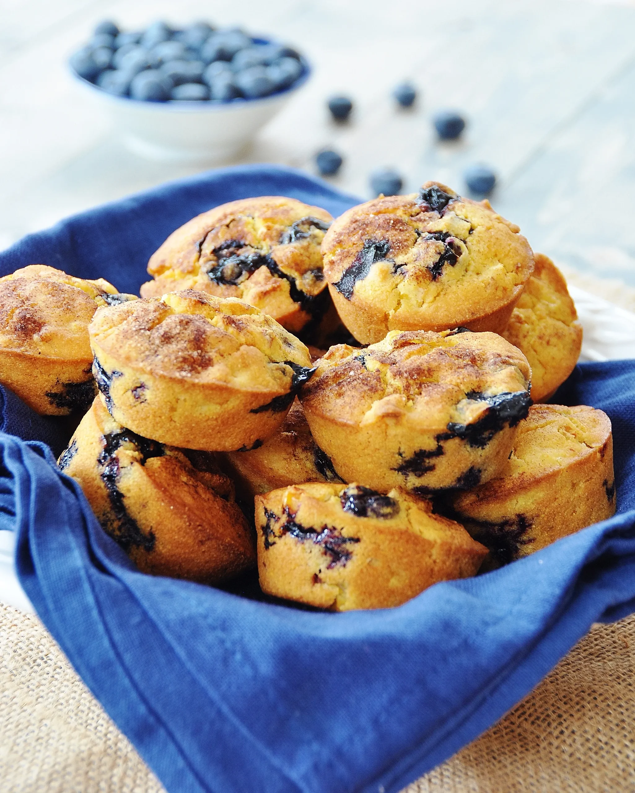 Vegan Blueberry Corn Muffins