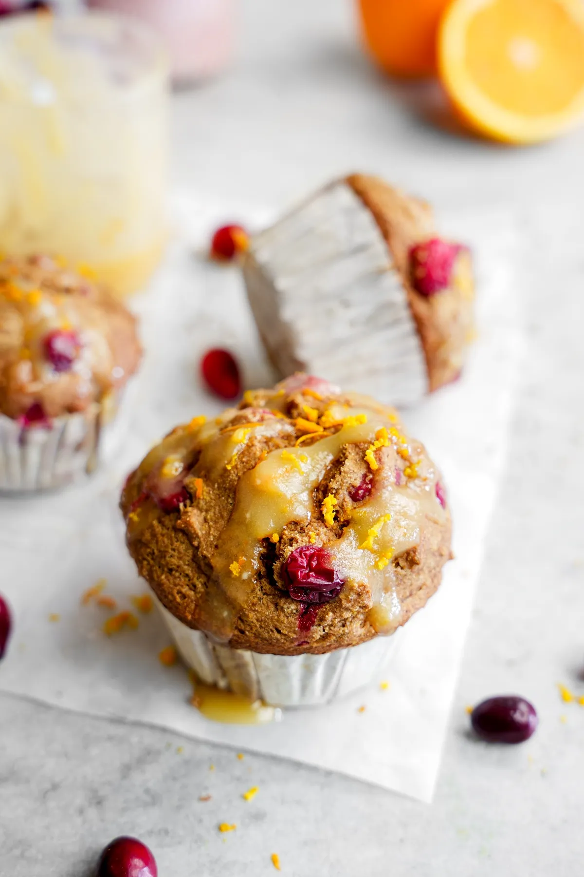 Vegan Cranberry Orange Muffins
