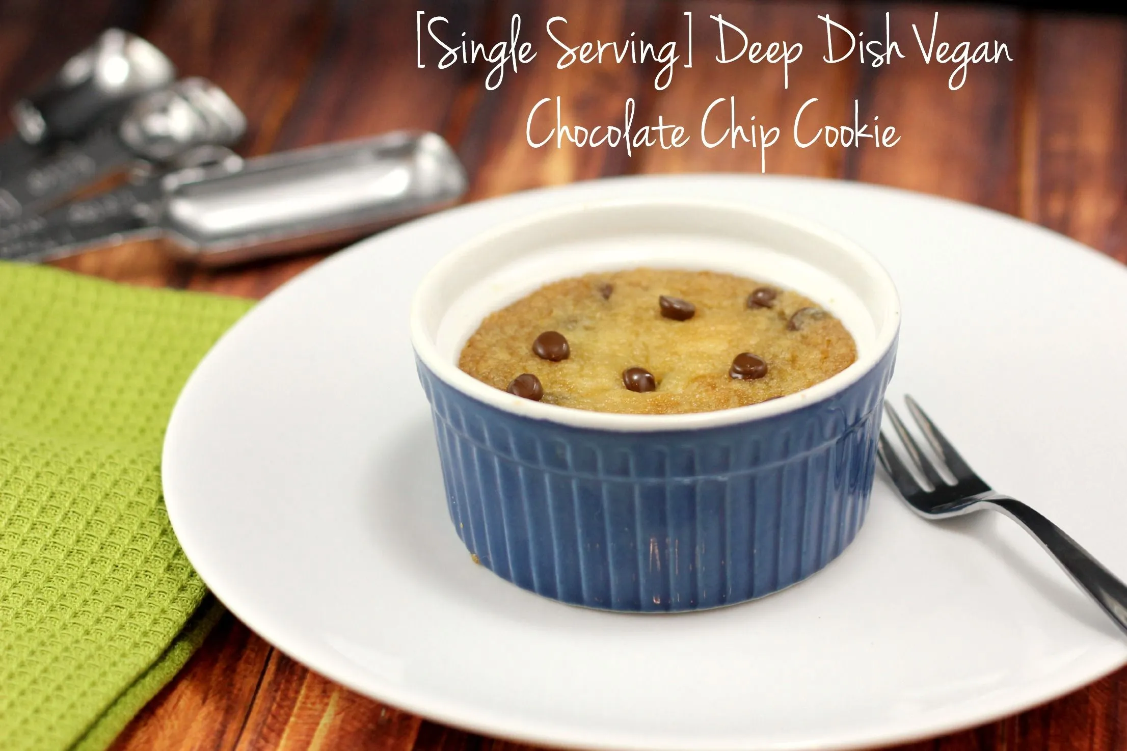 Vegan Deep Dish Chocolate Chip Cookie