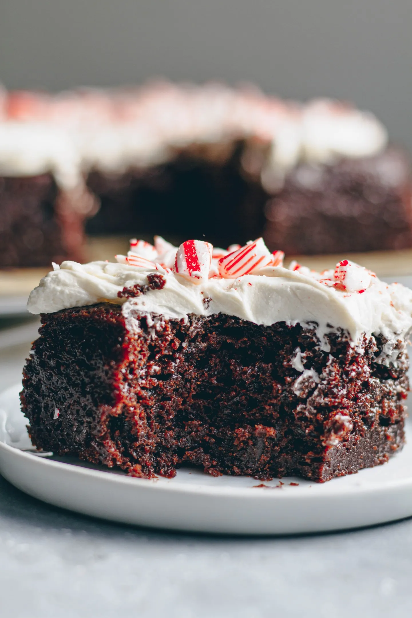 Vegan Gluten Free Chocolate Peppermint Cake