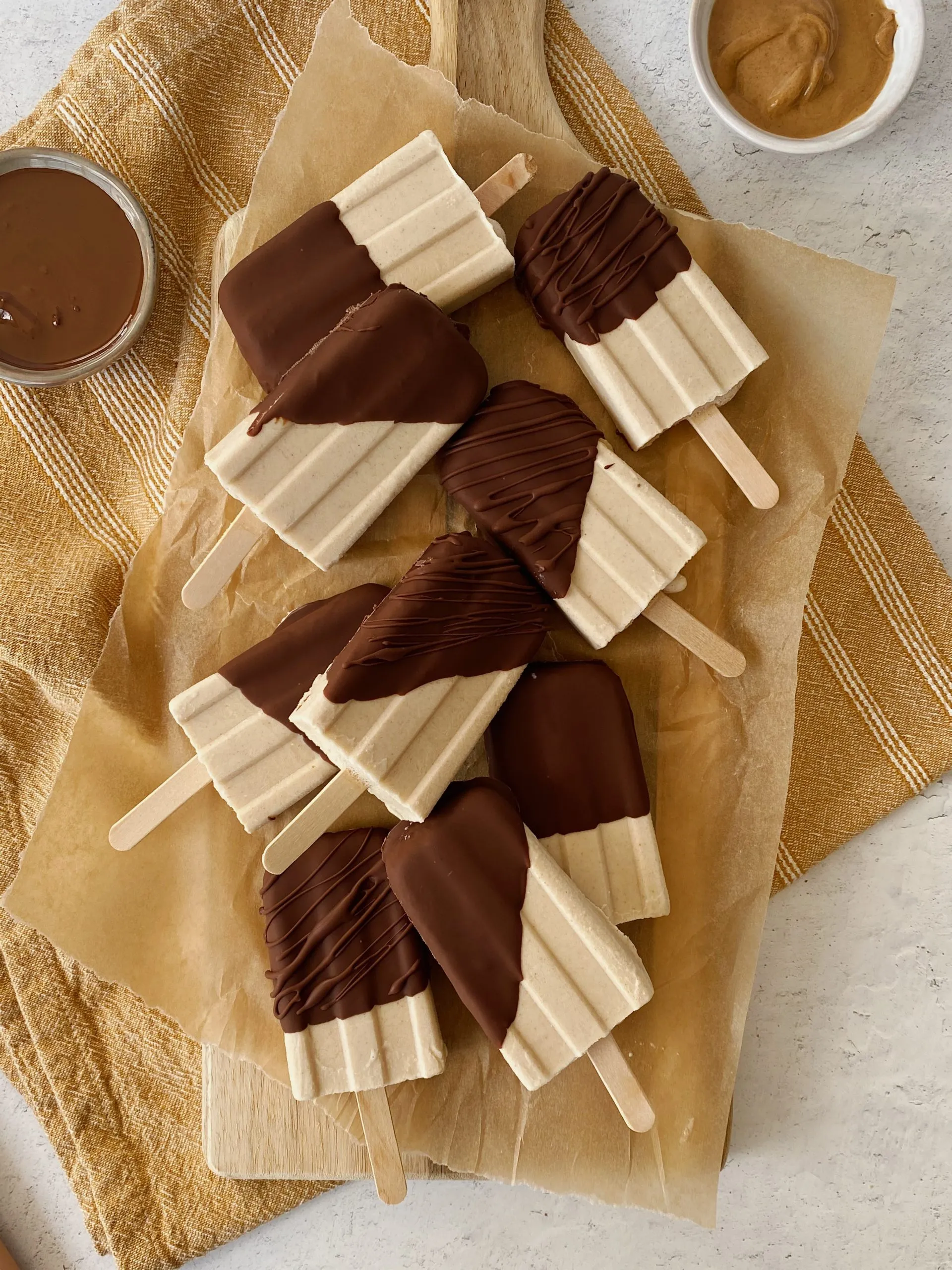 Vegan Ice Cream Bars Peanut Butter Chocolate