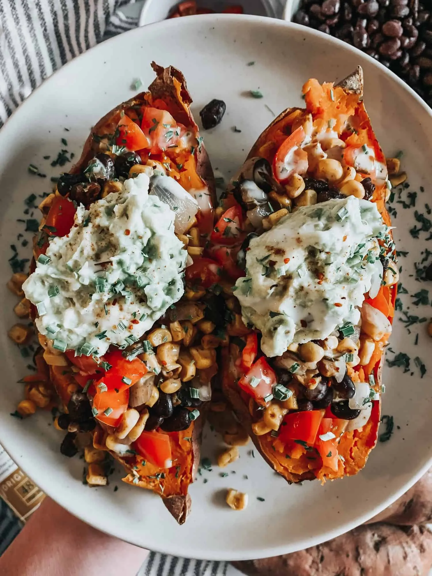 Vegan Mexican Stuffed Sweet Potatoes