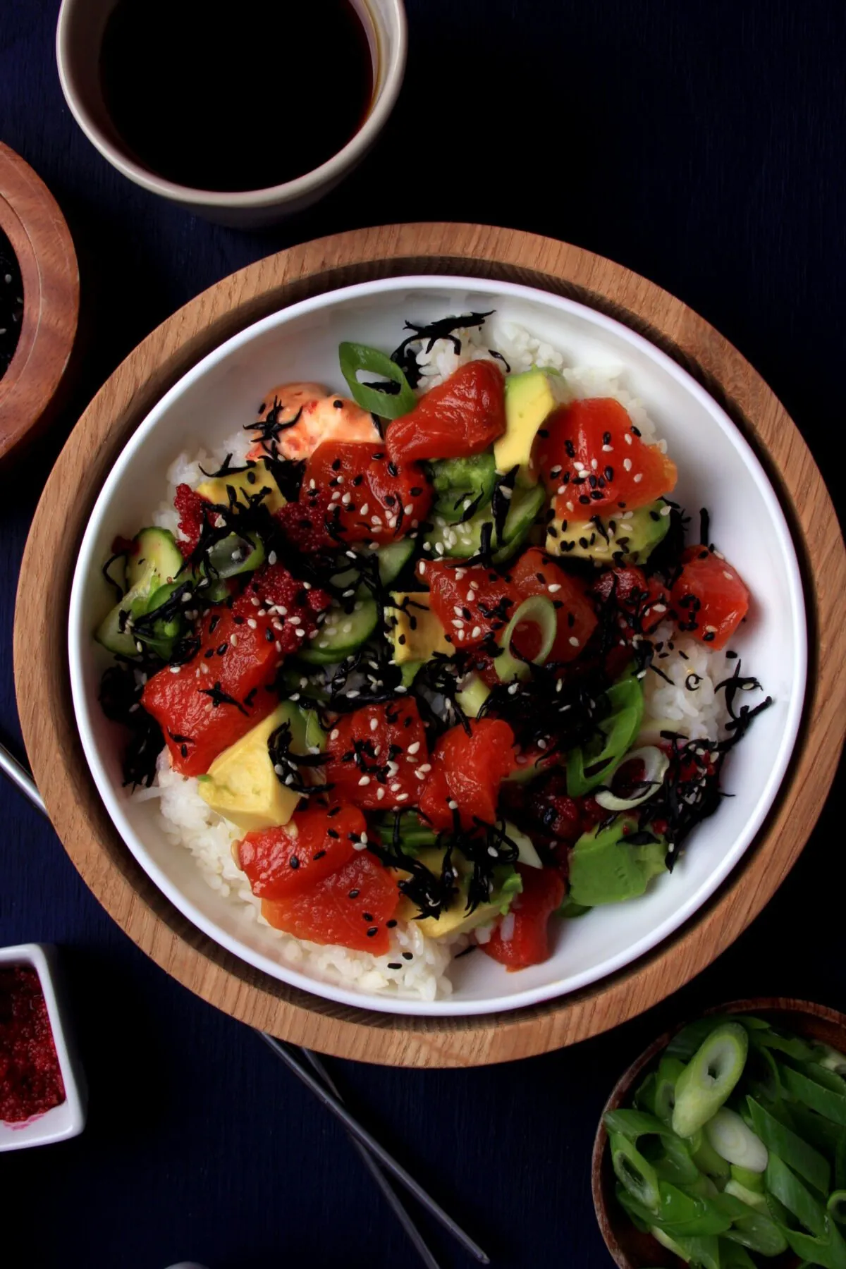Vegan Poke Bowl with Watermelon Tuna