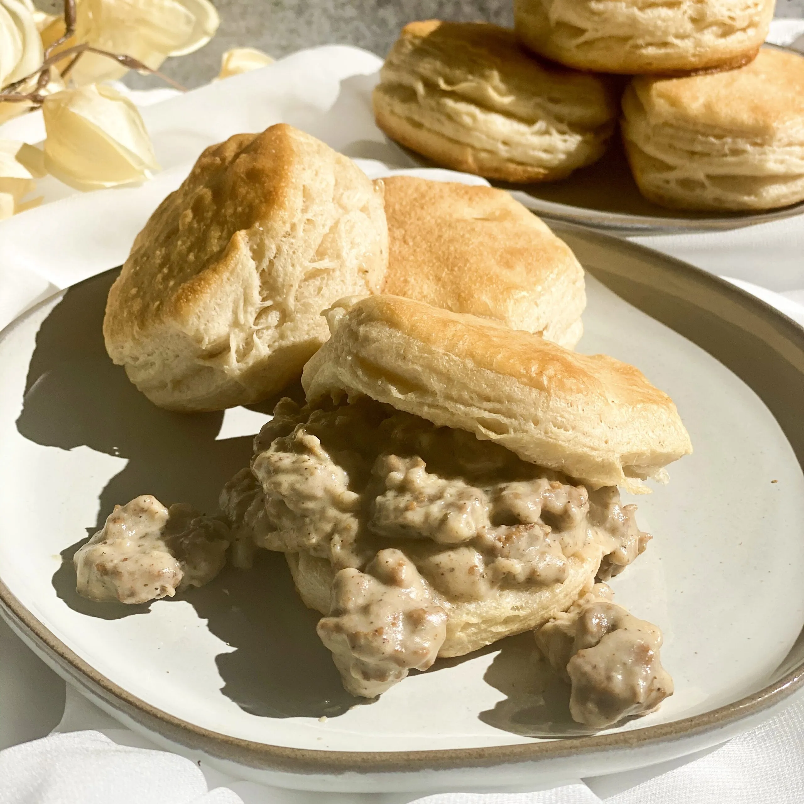 Vegan Sausage Gravy Rolls