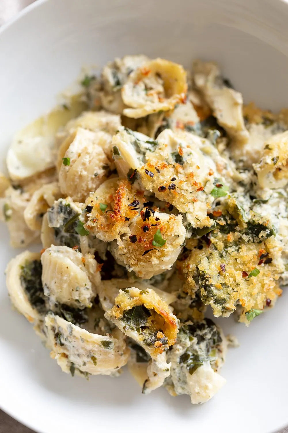 Vegan Spinach Artichoke Pasta Bake