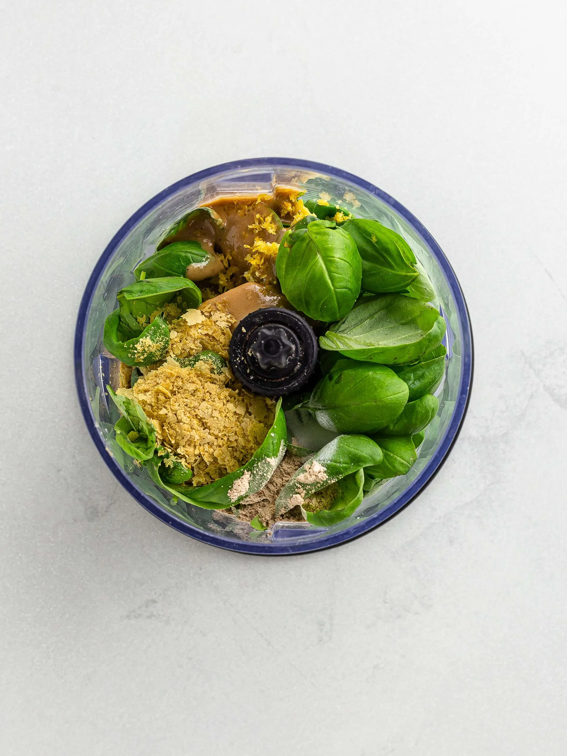 Vegan Tahini Basil Pesto