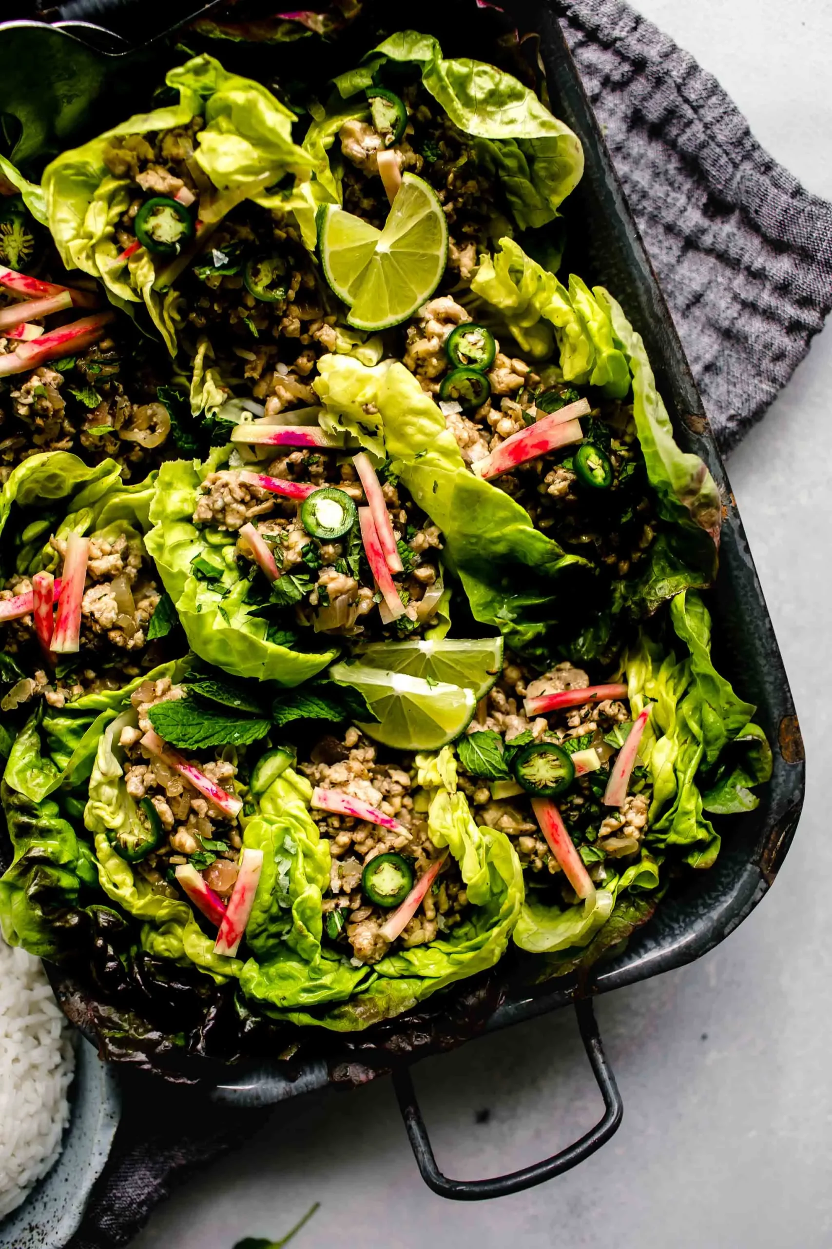 Vegan Thai Larb Lettuce Wraps