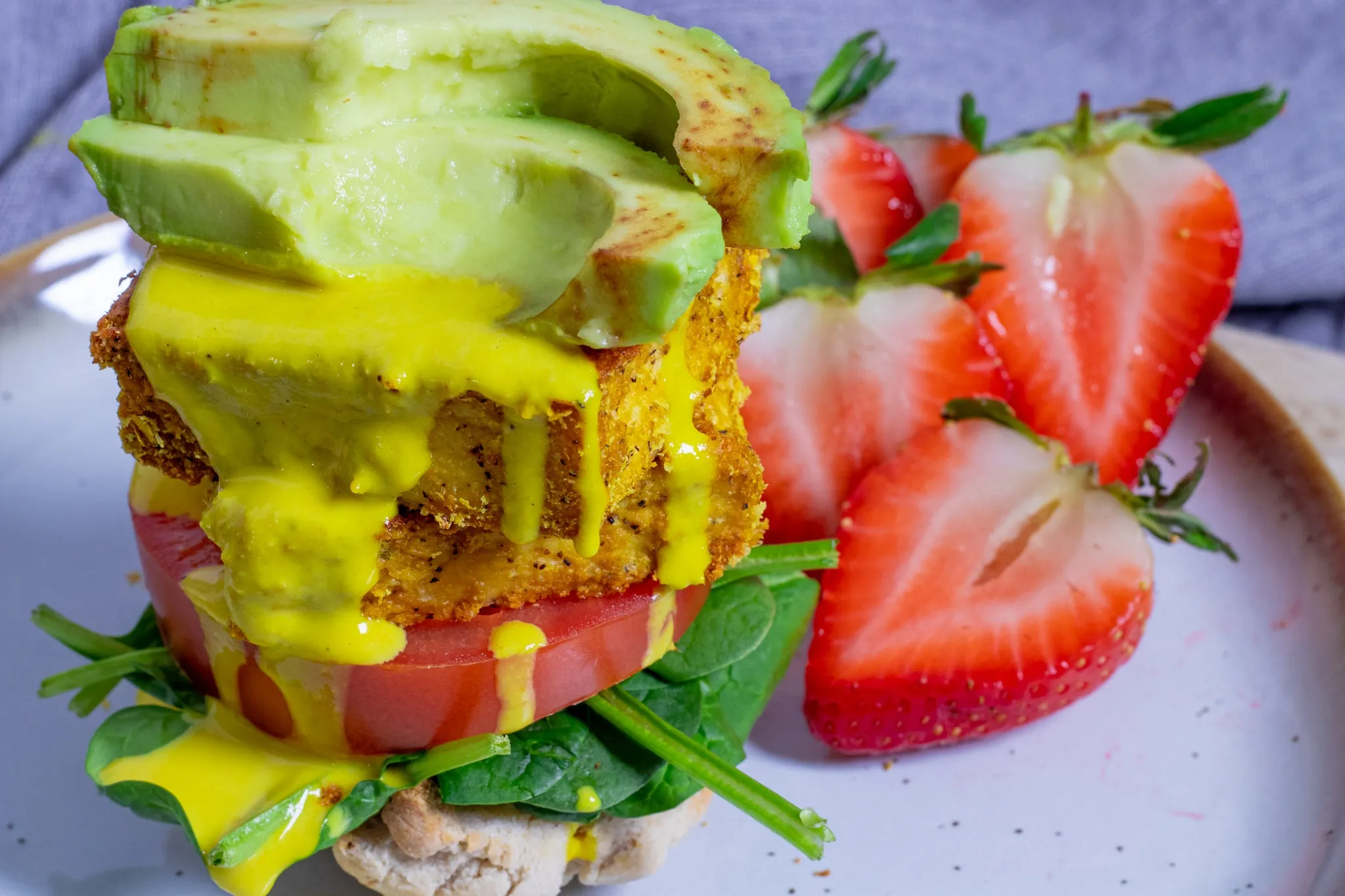 Vegan Tofu Eggs Benedict Gluten Free