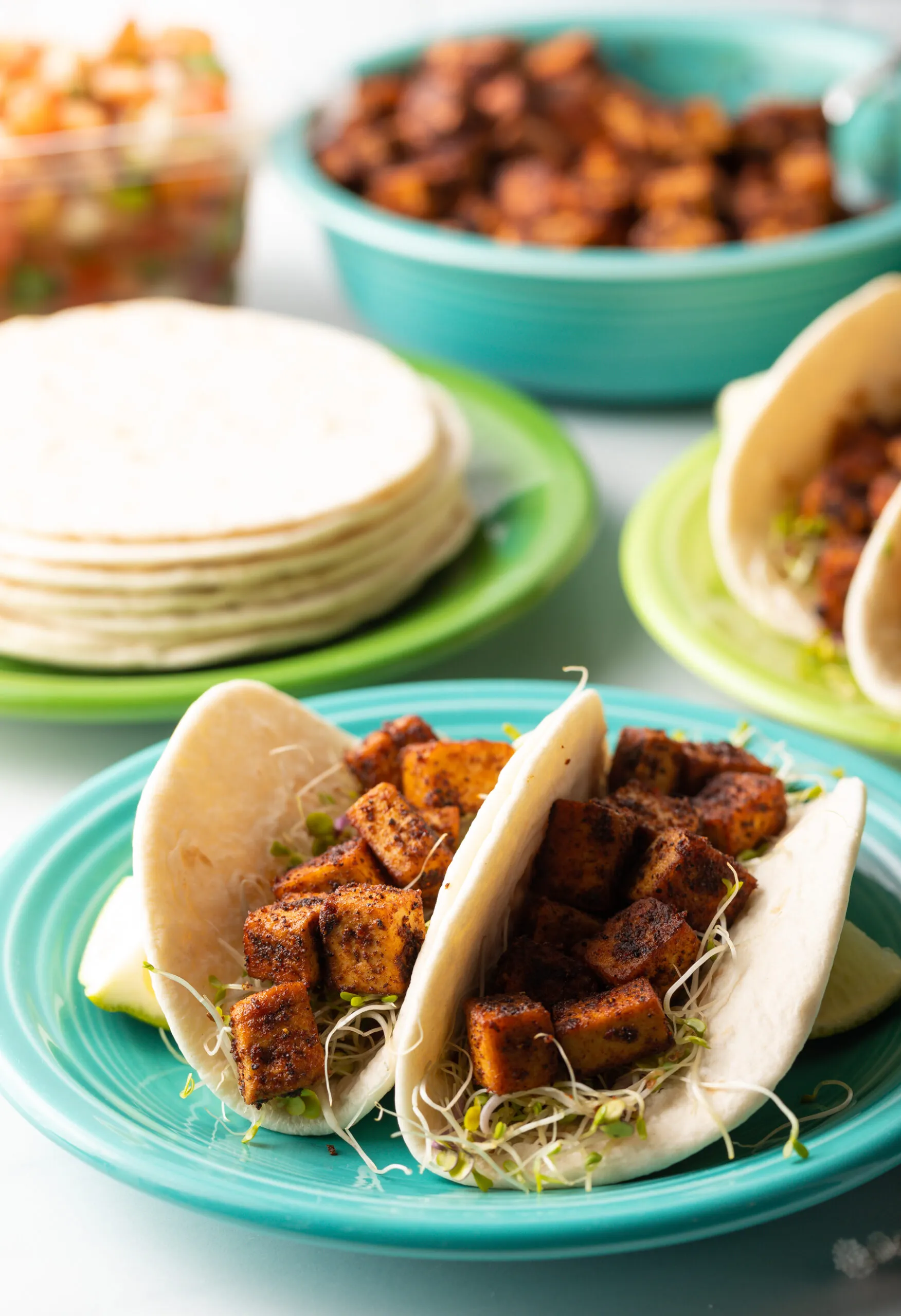 Vegan Tofu Migas Tacos