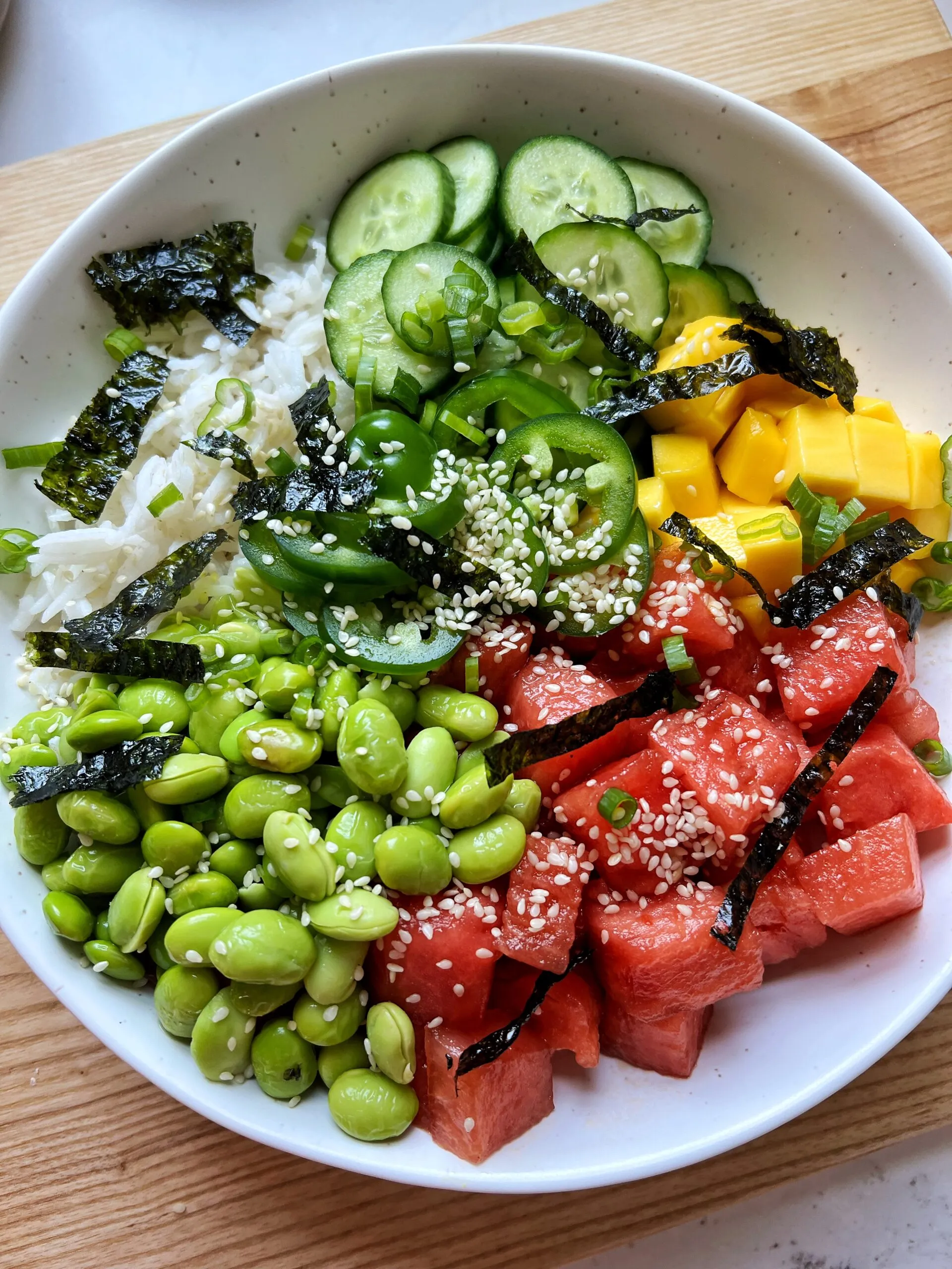 Vegan Watermelon Poke Bowl
