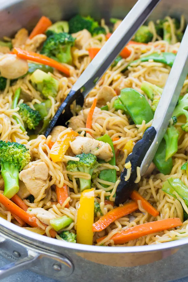 Veggie Packed Chicken Teriyaki Noodle Bowls