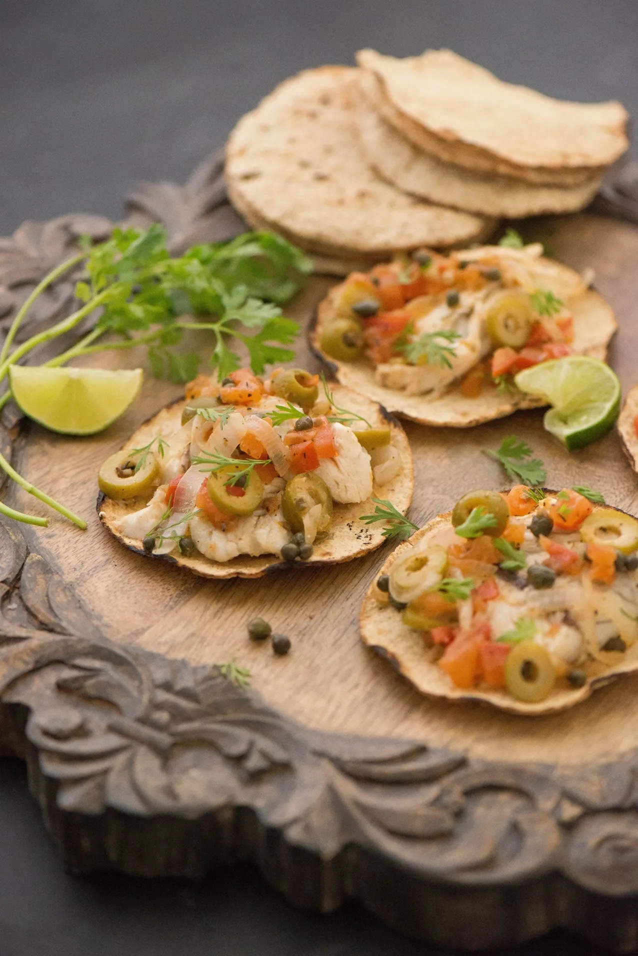 Veracruz Style Fish Tostadas