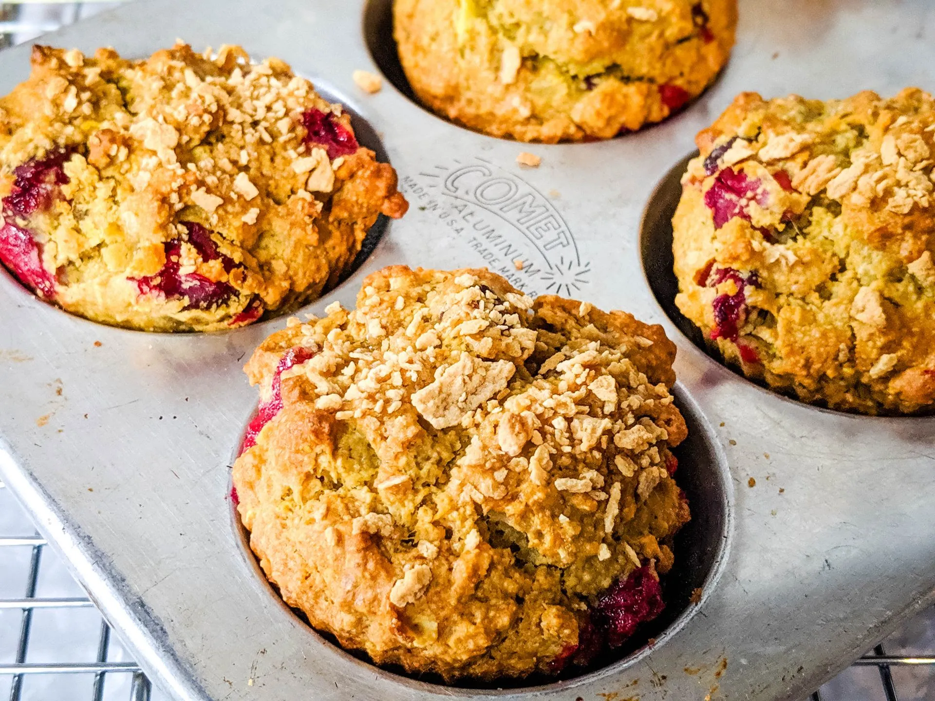 Very Berry Orange Oat Muffins