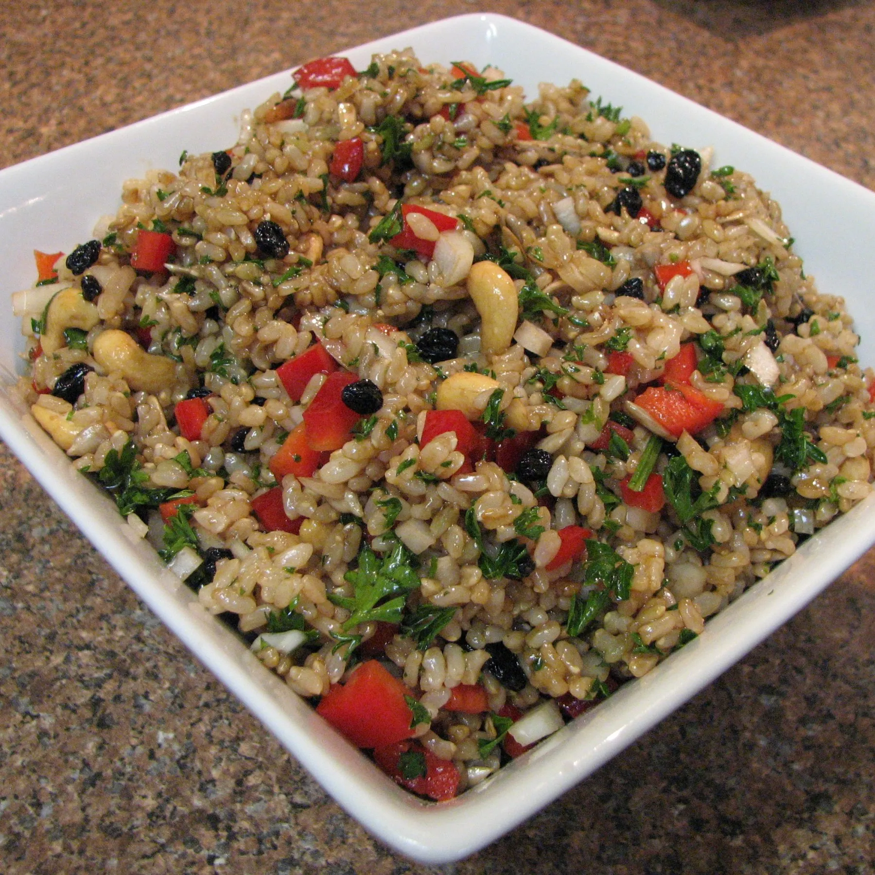 Warm Brown Rice Salad