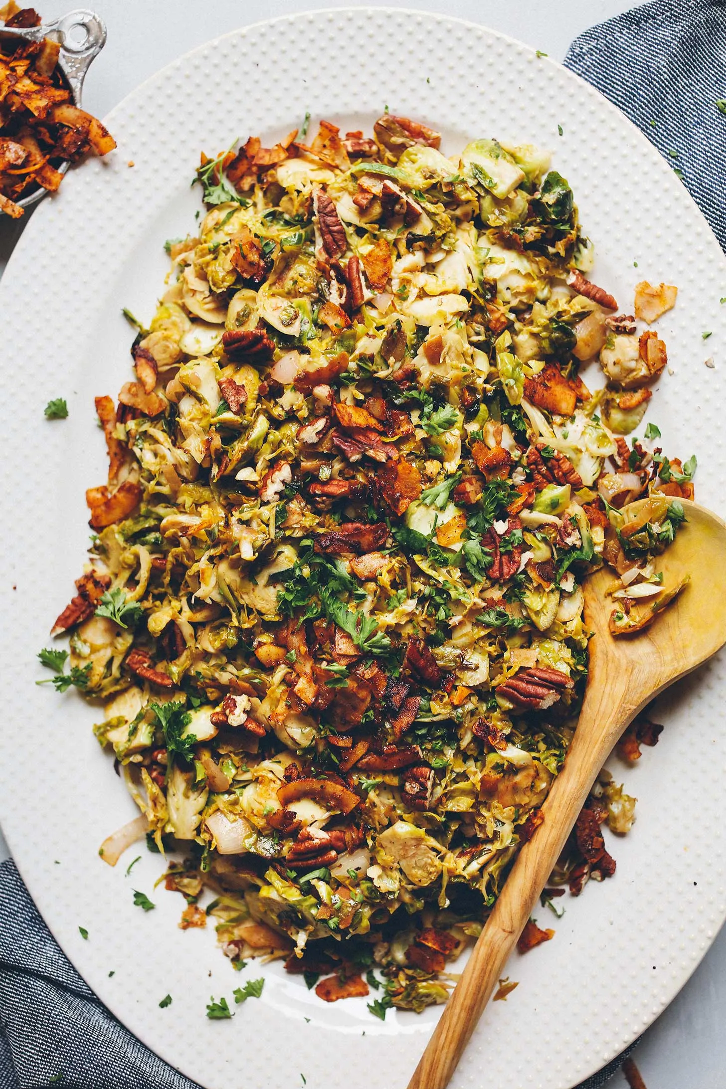 Warm Brussels Sprout Slaw
