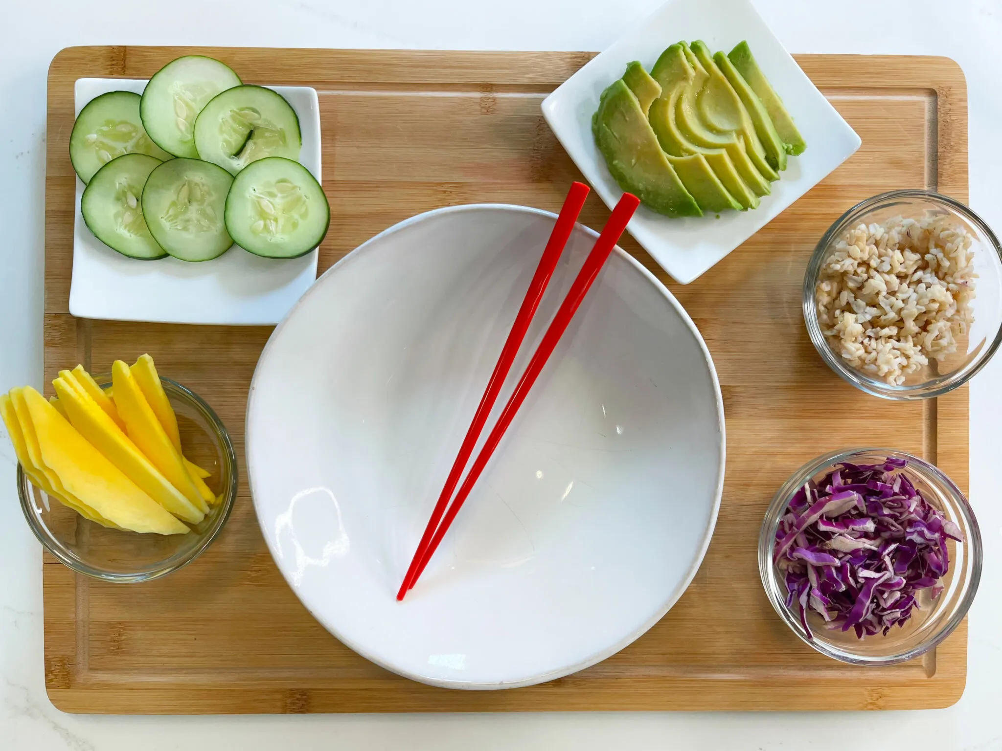 Watermelon Poke Bowl with Sesame Sriracha Marinade