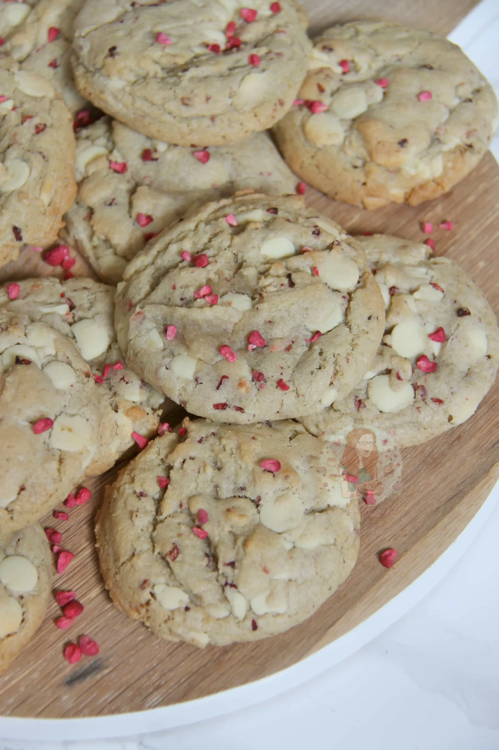 White Chocolate Chunk Raspberry Cookies