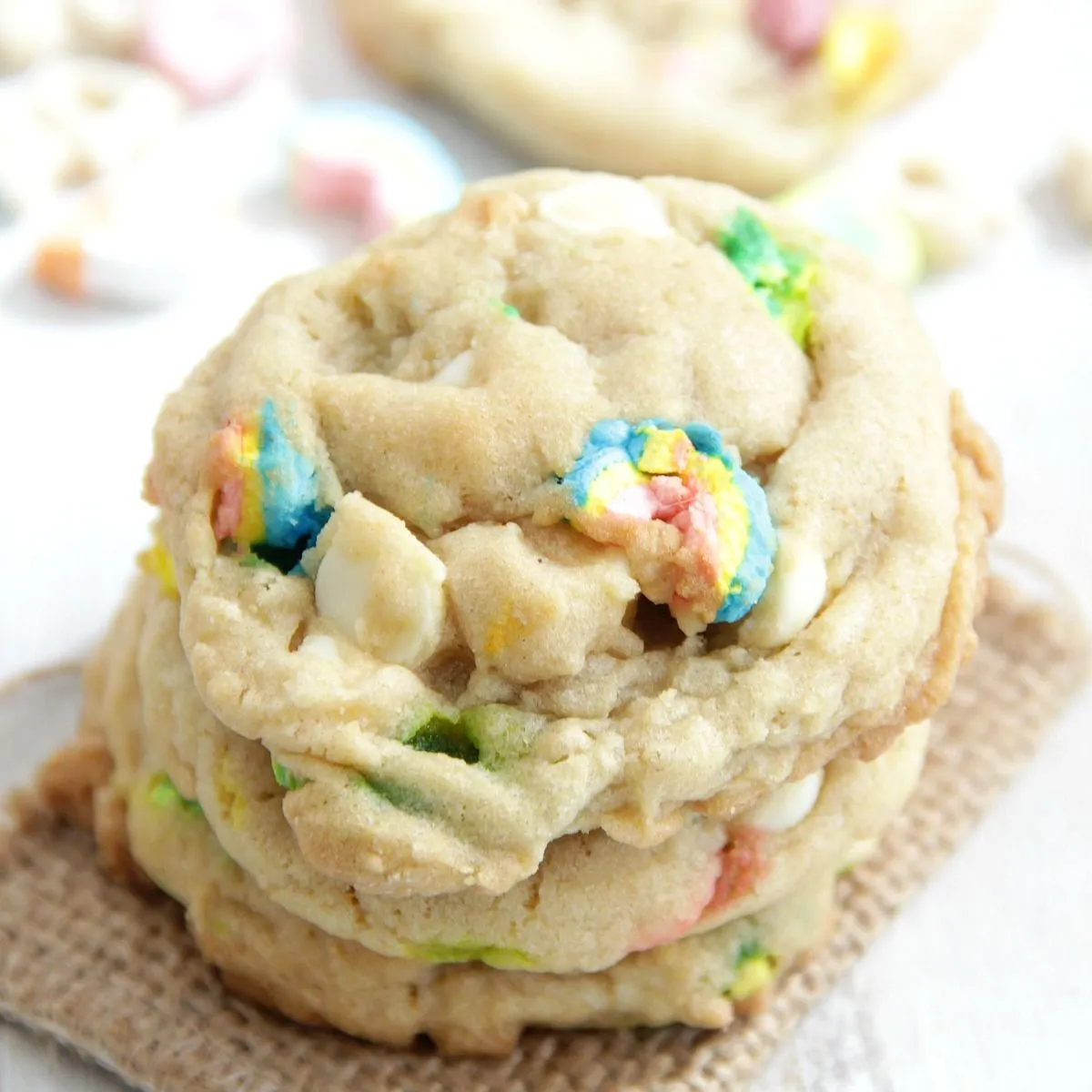 White Chocolate Lucky Charms Cookies