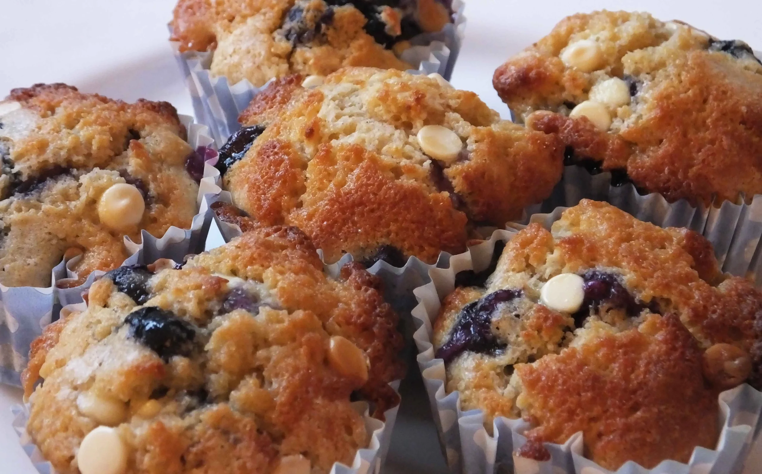 White Chocolate and Blueberry Muffins