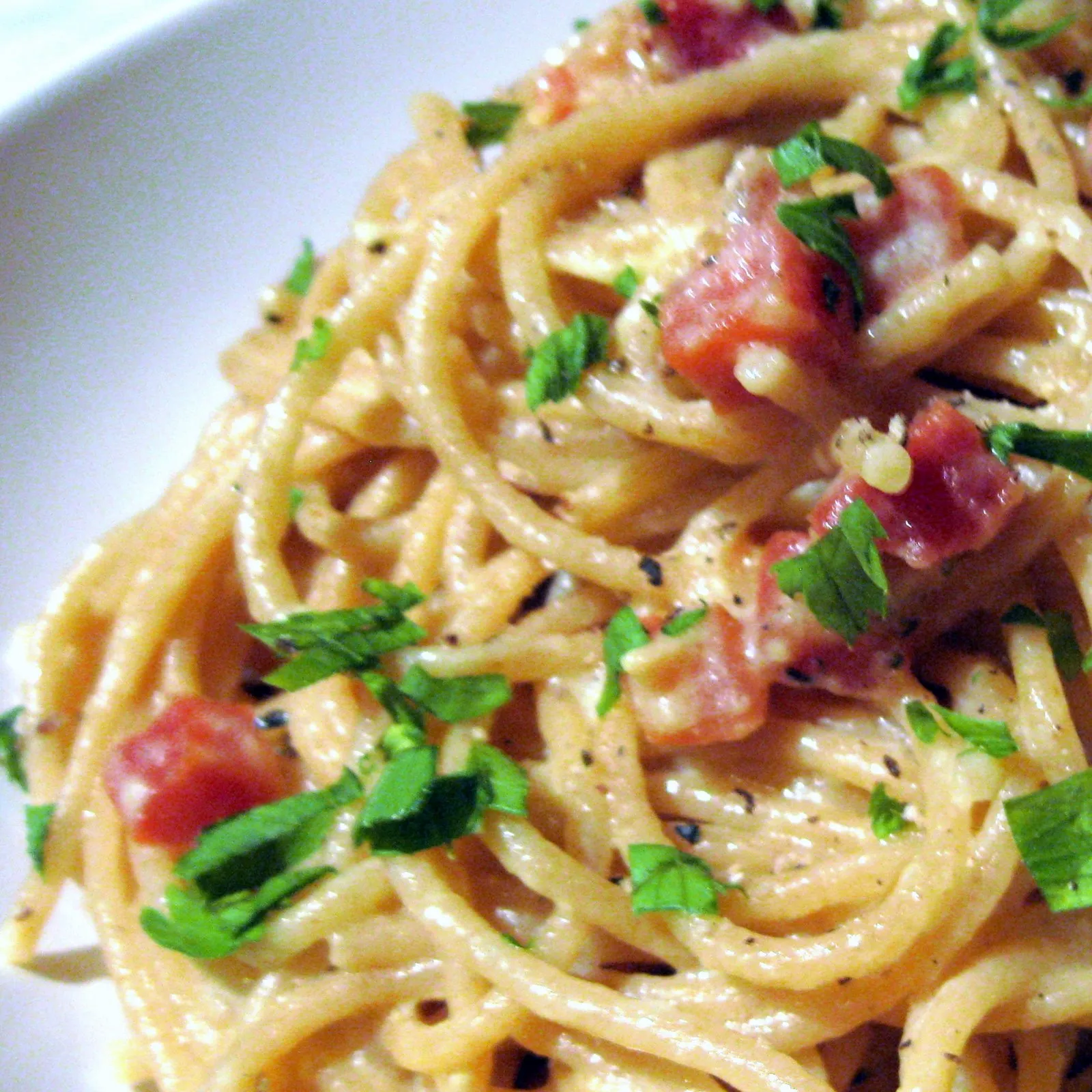 Whole Wheat Spaghetti alla Carbonara with Kale