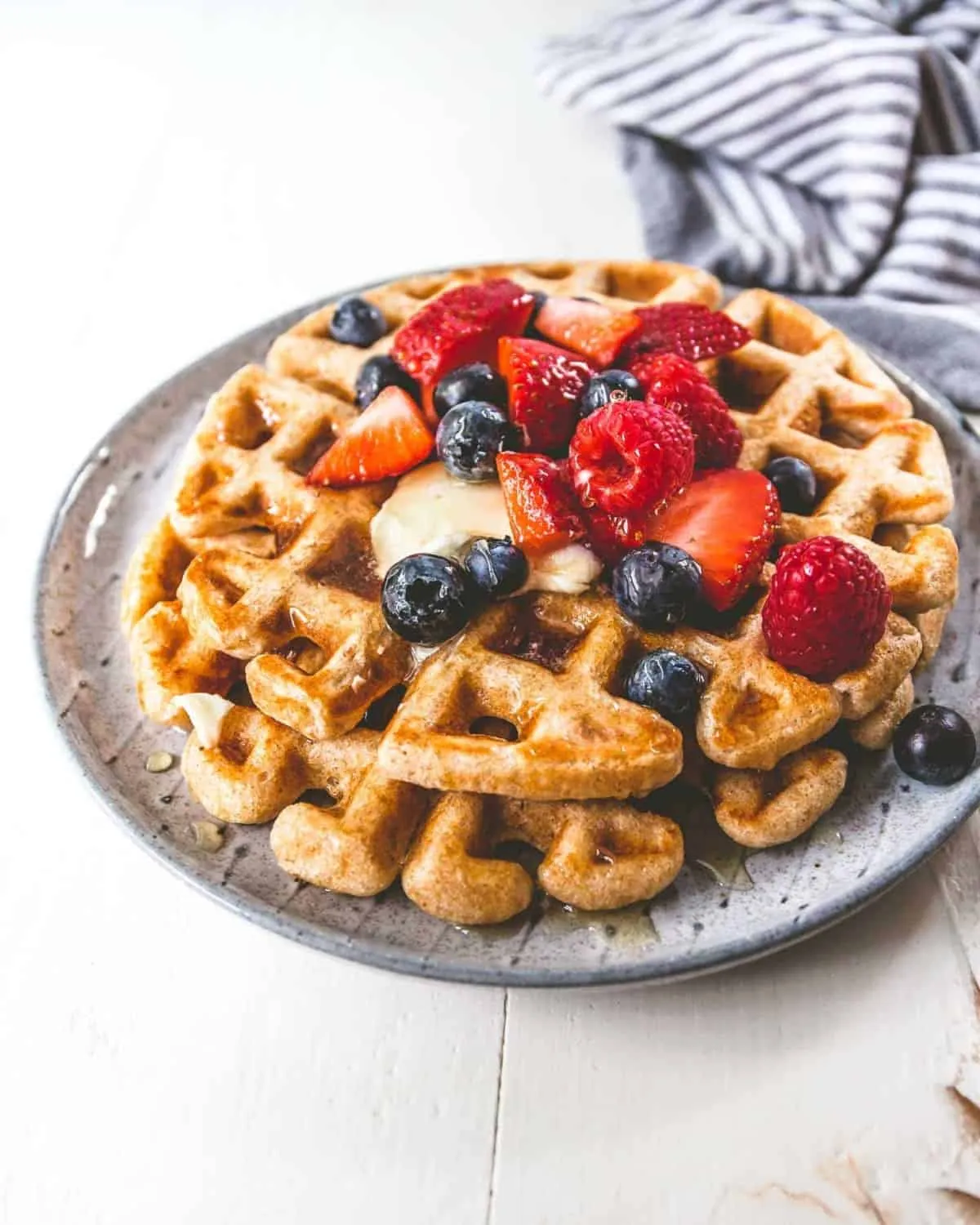Whole Wheat Waffles Vanilla Yogurt