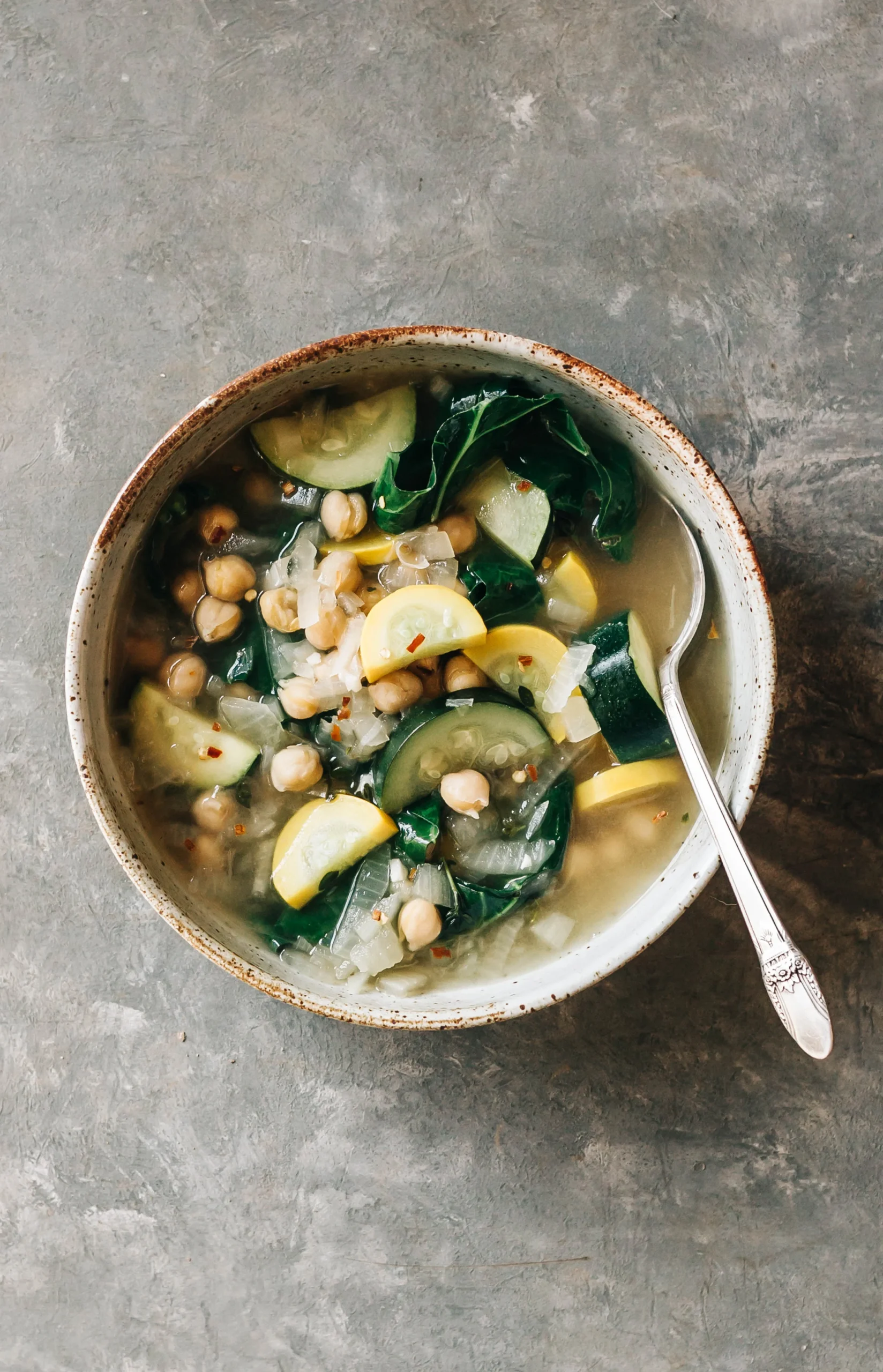 Zucchini Chard Chickpea Stew