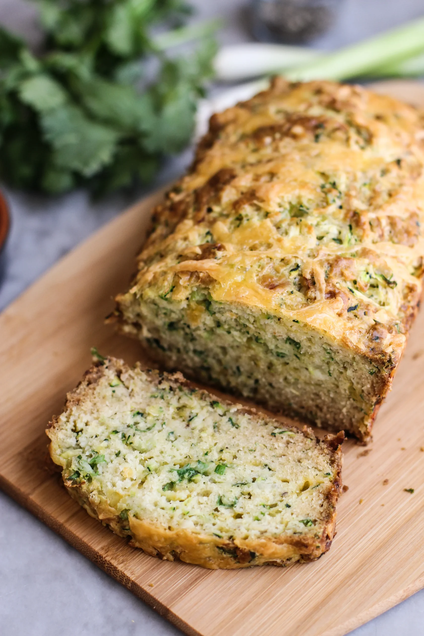 Zucchini Green Onion Cheesy Quick Bread