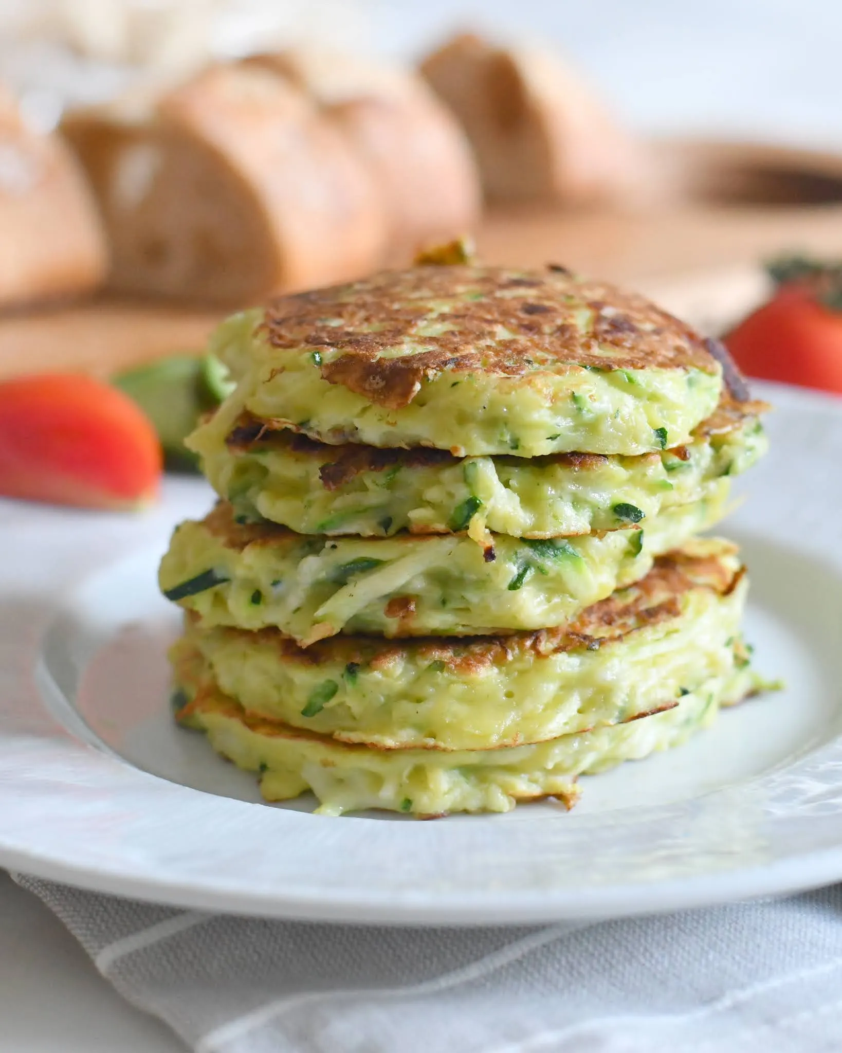 Zucchini Pancakes with Golden Tomato Concasse