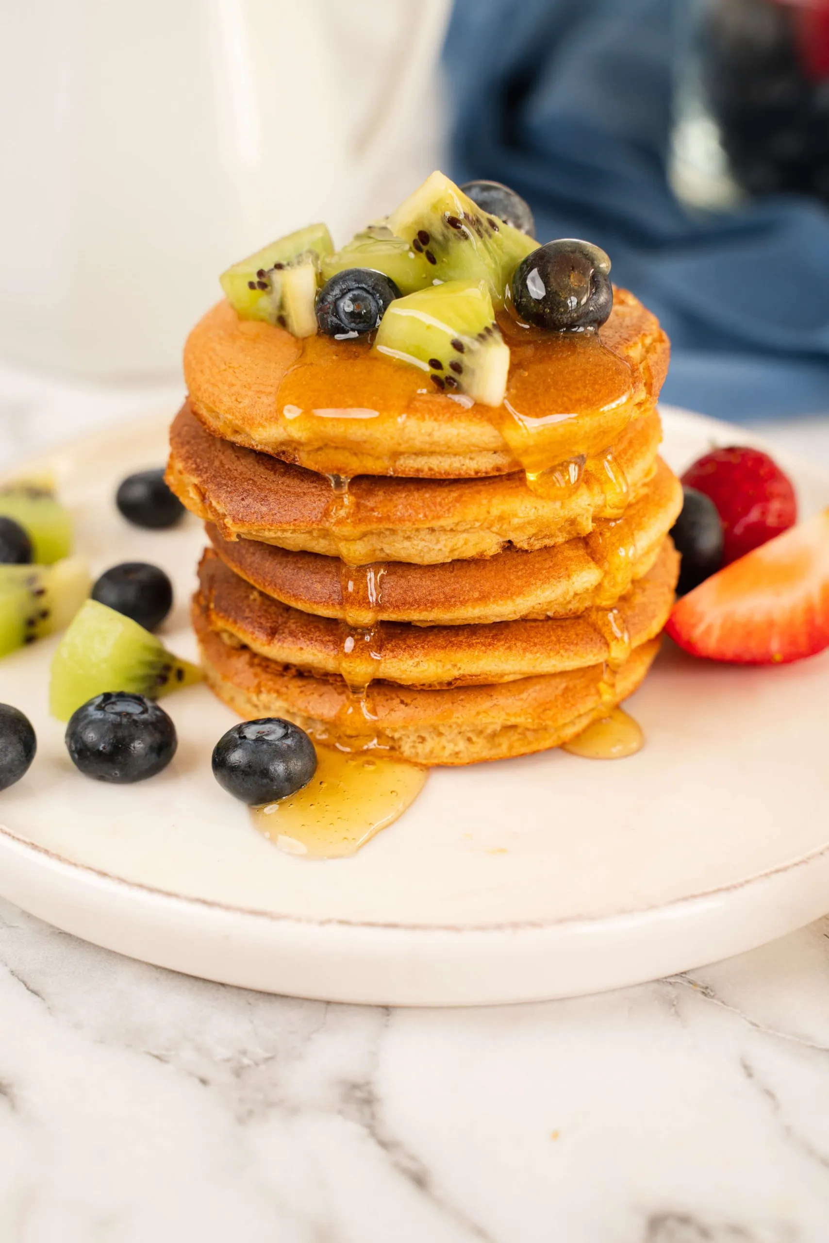 fluffy almond milk pancakes