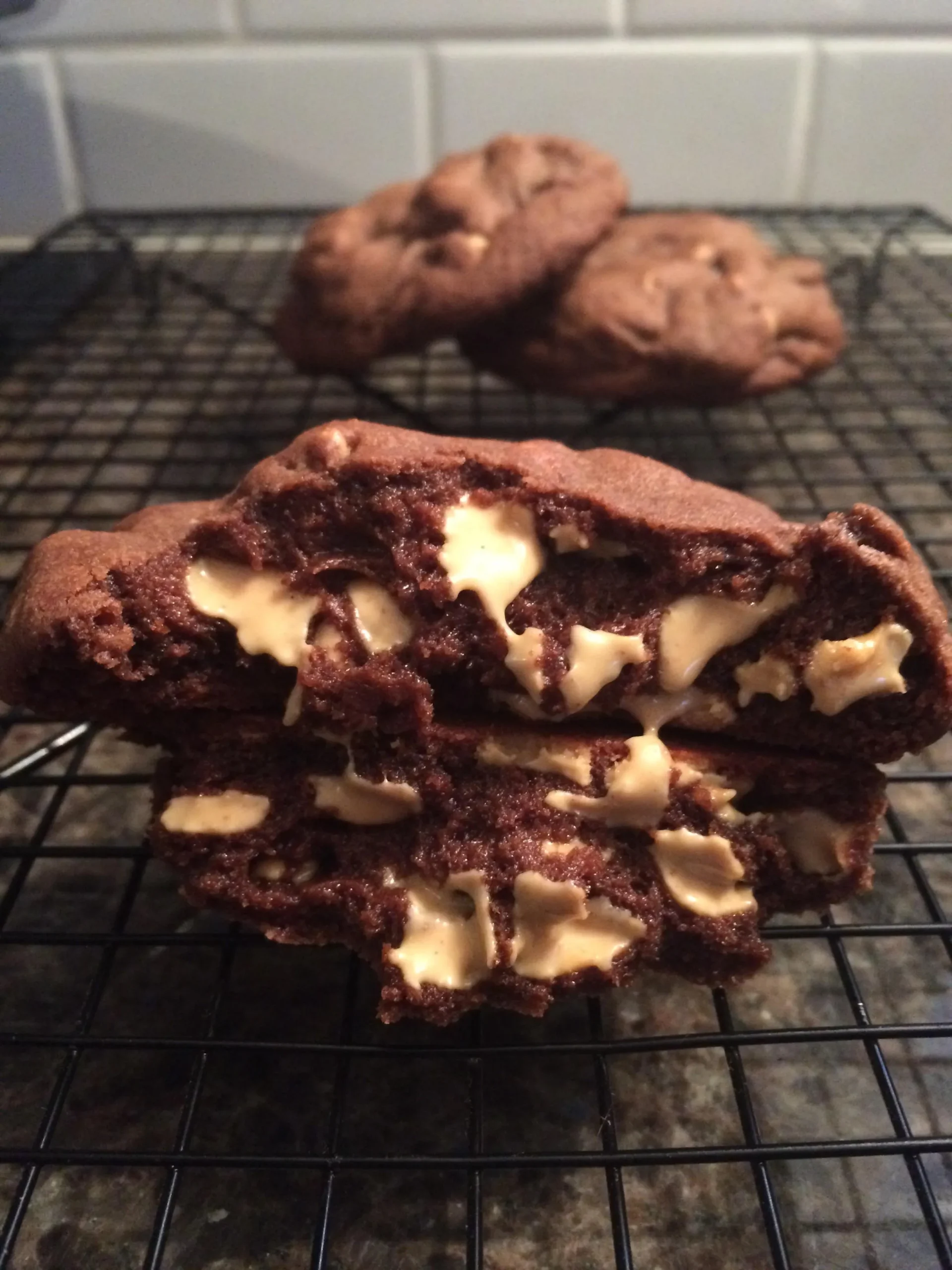 giant loaded chocolate peanut butter cookies