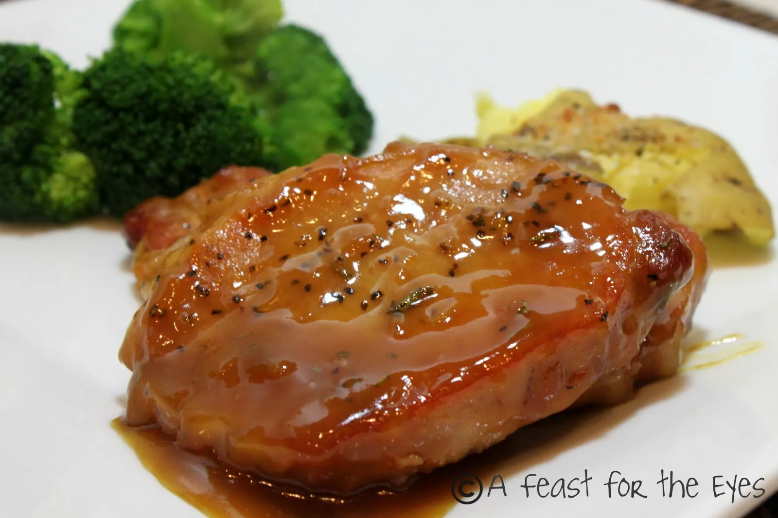 maple glazed pork loin chops