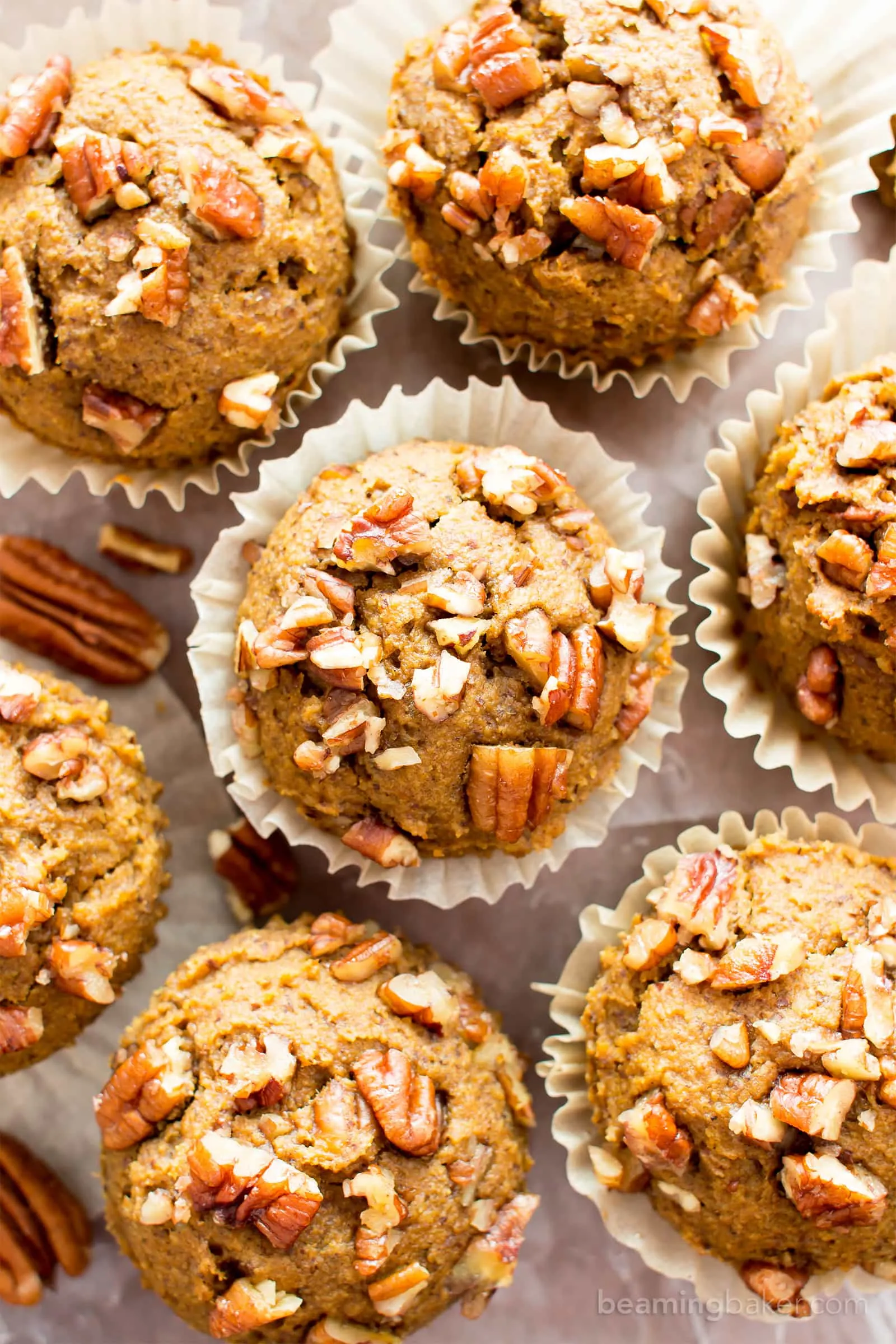 maple pumpkin pecan muffins