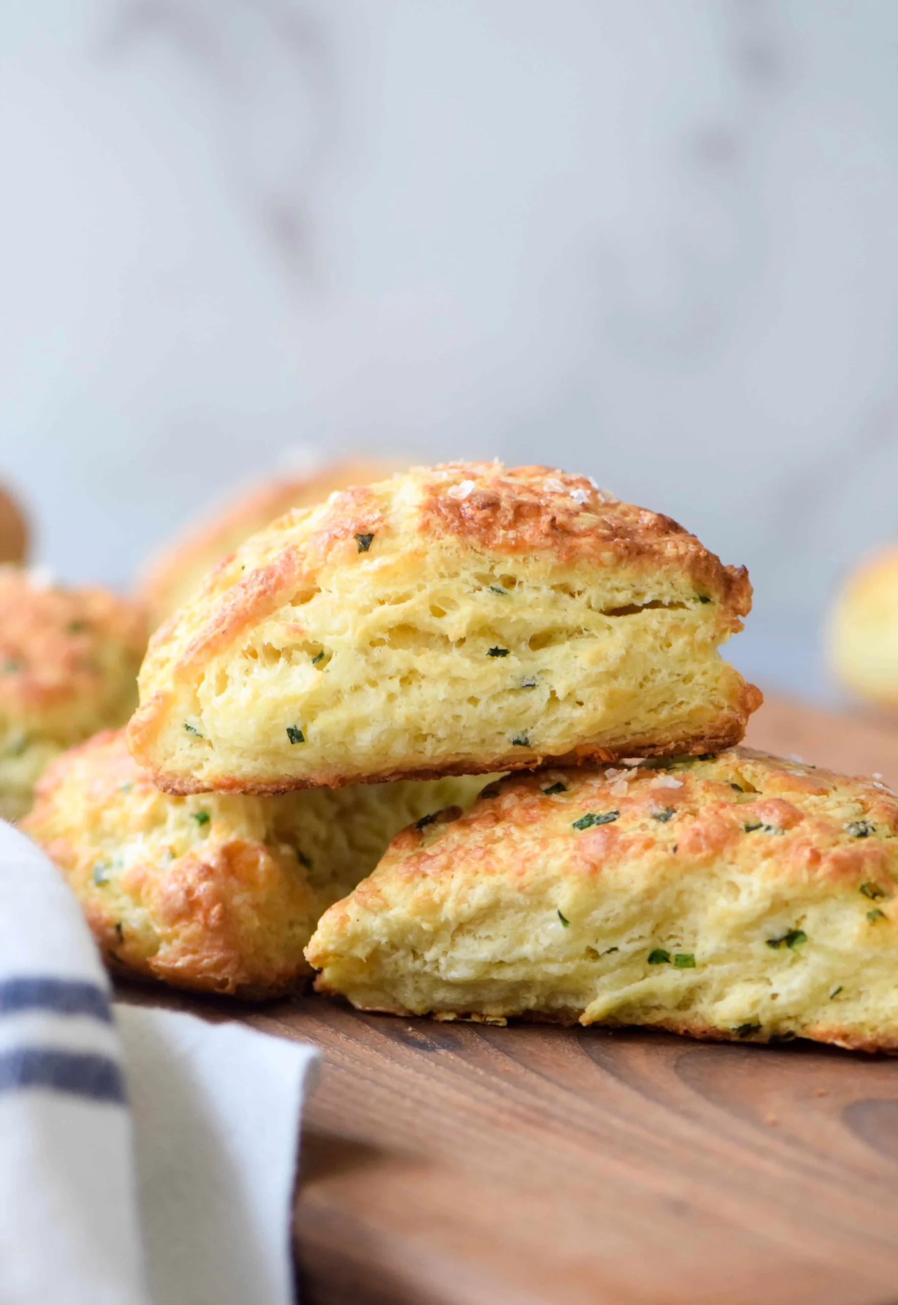 white cheddar and chive scones