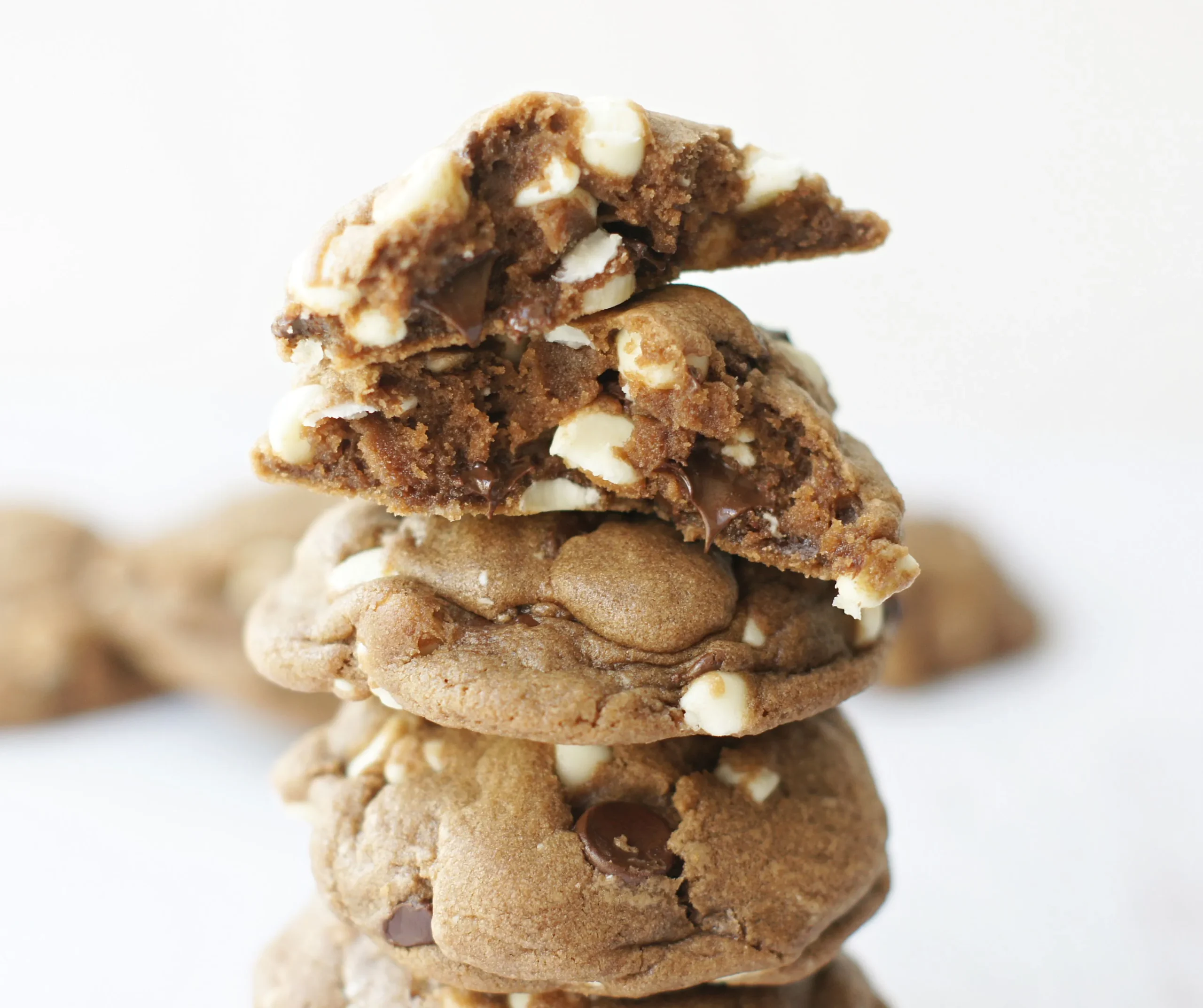 white chocolate chip nutella cookies